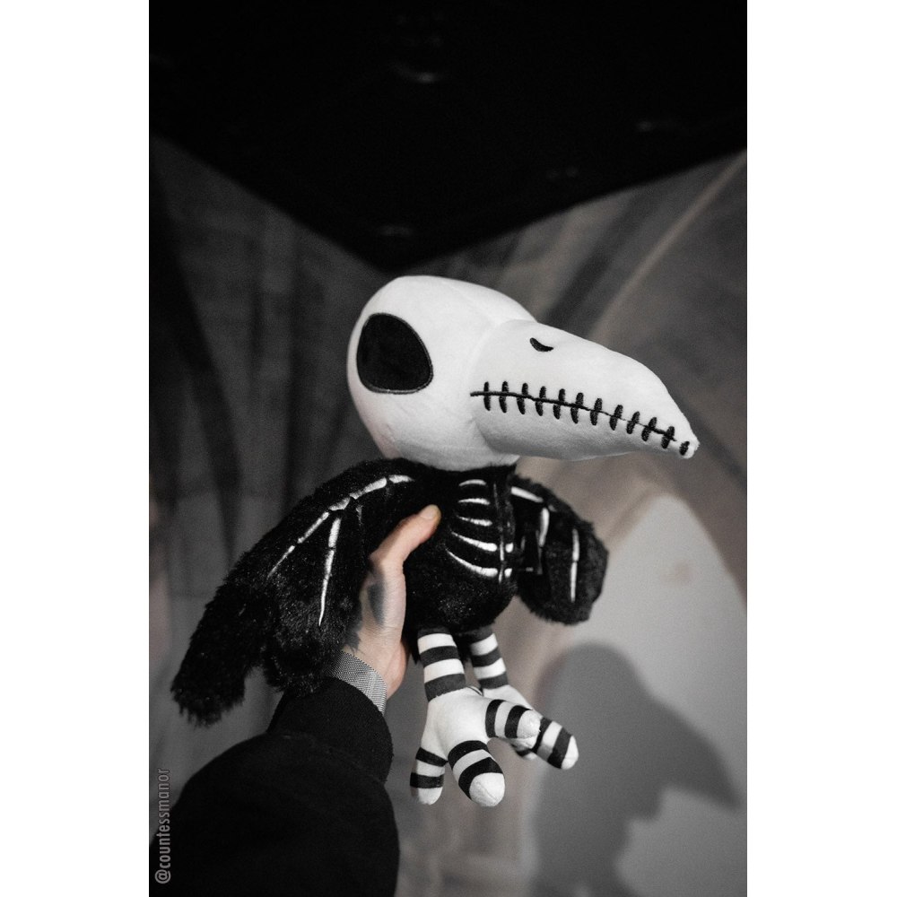 Vampire Freaks - Poe's Raven Pluche knuffel - Zwart/Wit